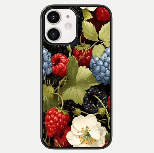 Berry Bloom Charm Glass Case For iPhone 12 Mini by Custom World