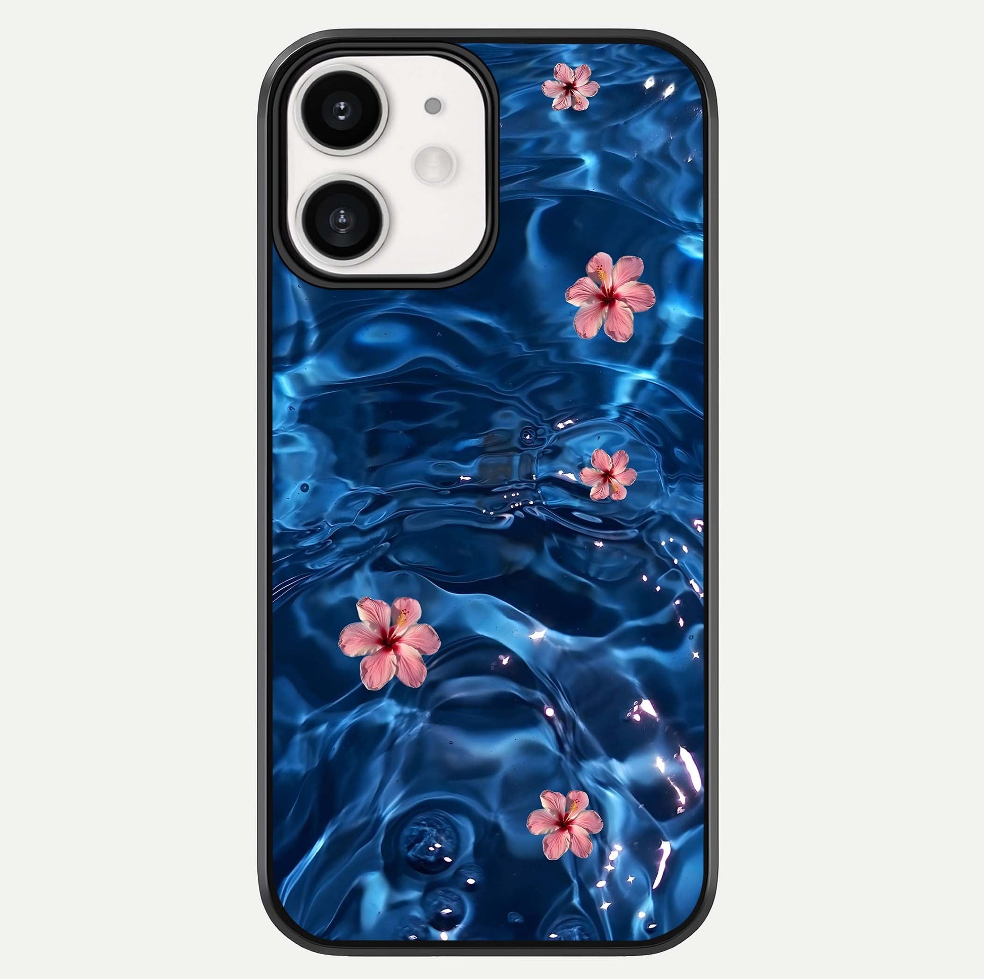 Blooming Water Drift Glass Case For iPhone 12 Mini by Custom World