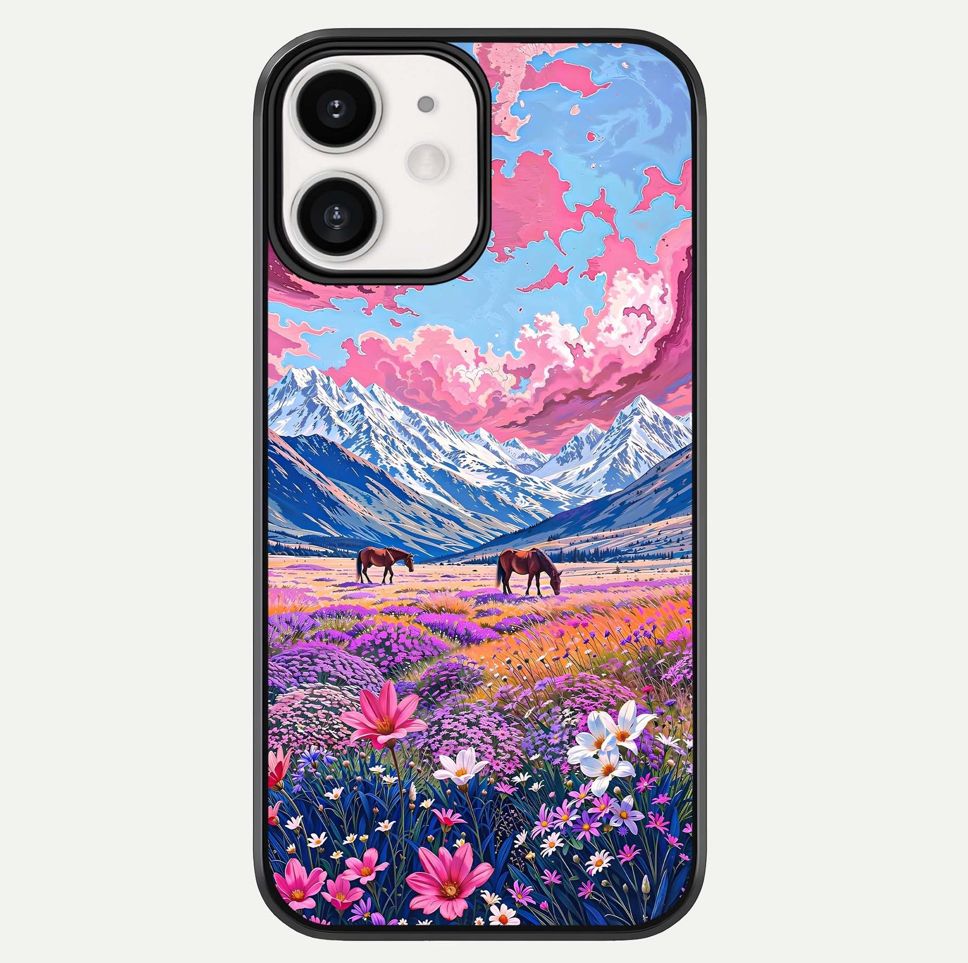 Blossom Valley Dream Glass Case For iPhone 12 Mini by Custom World