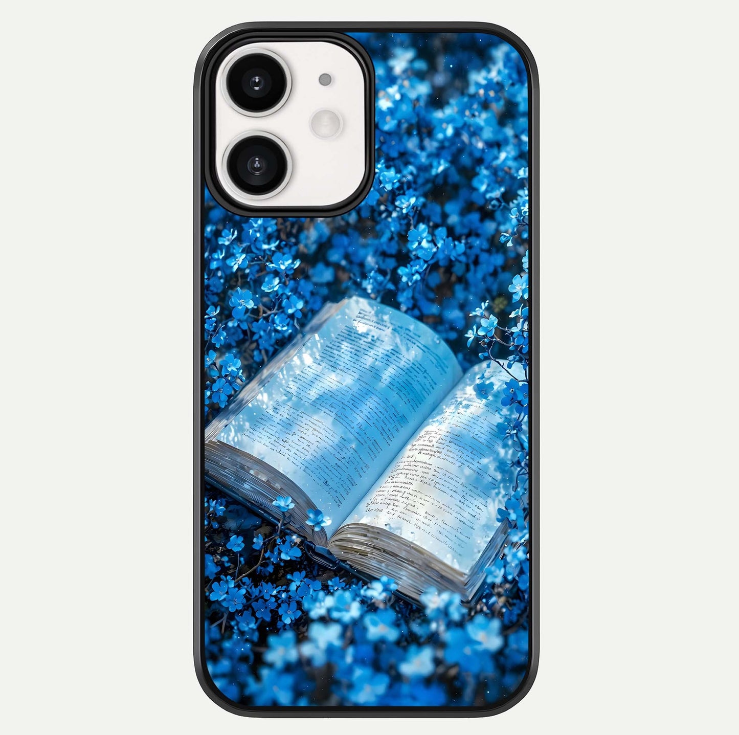Blue Bloom Tales Glass Case For iPhone 12 Mini by Custom World