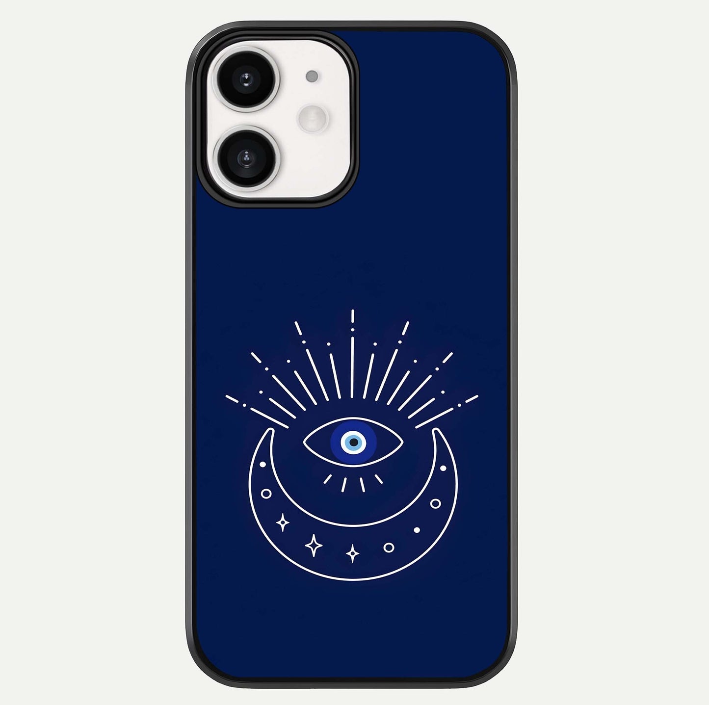 Blue Evil Eye Glass Case For iPhone 12 Mini by Custom World