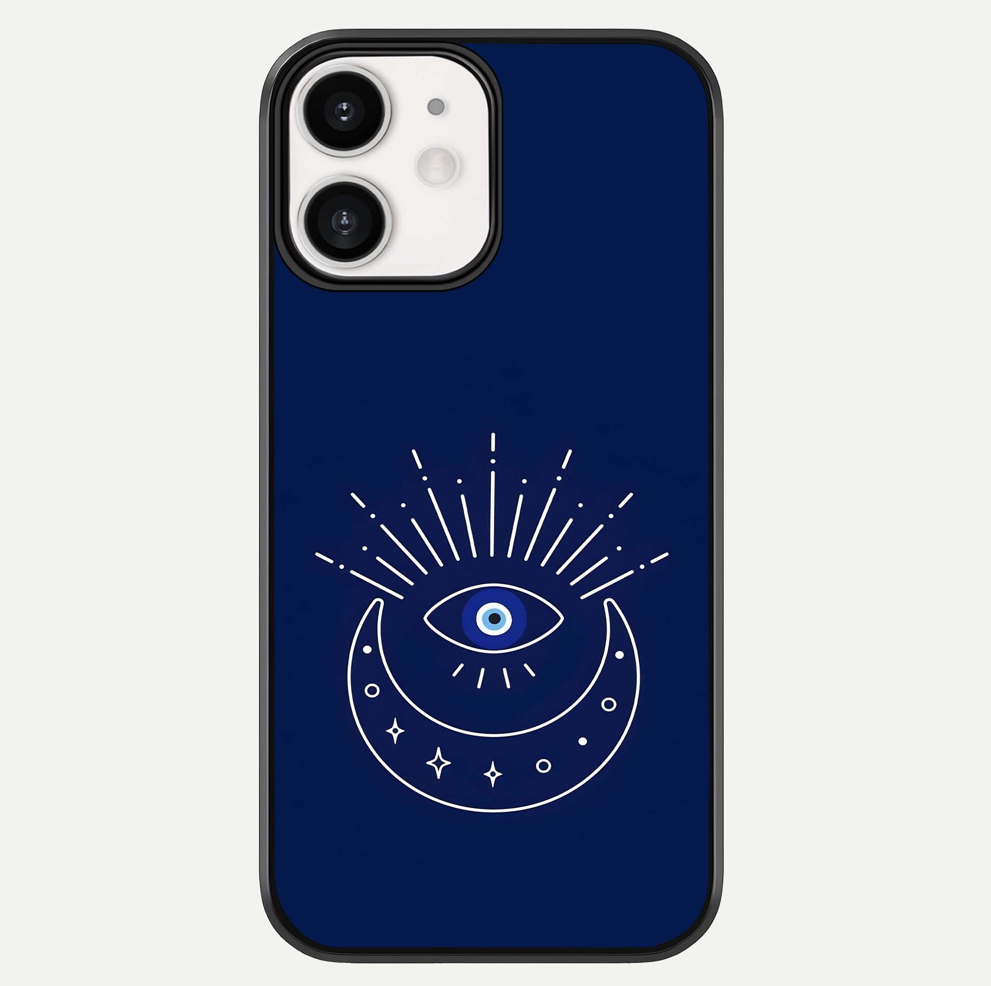 Blue Evil Eye Glass Case For iPhone 12 Mini by Custom World