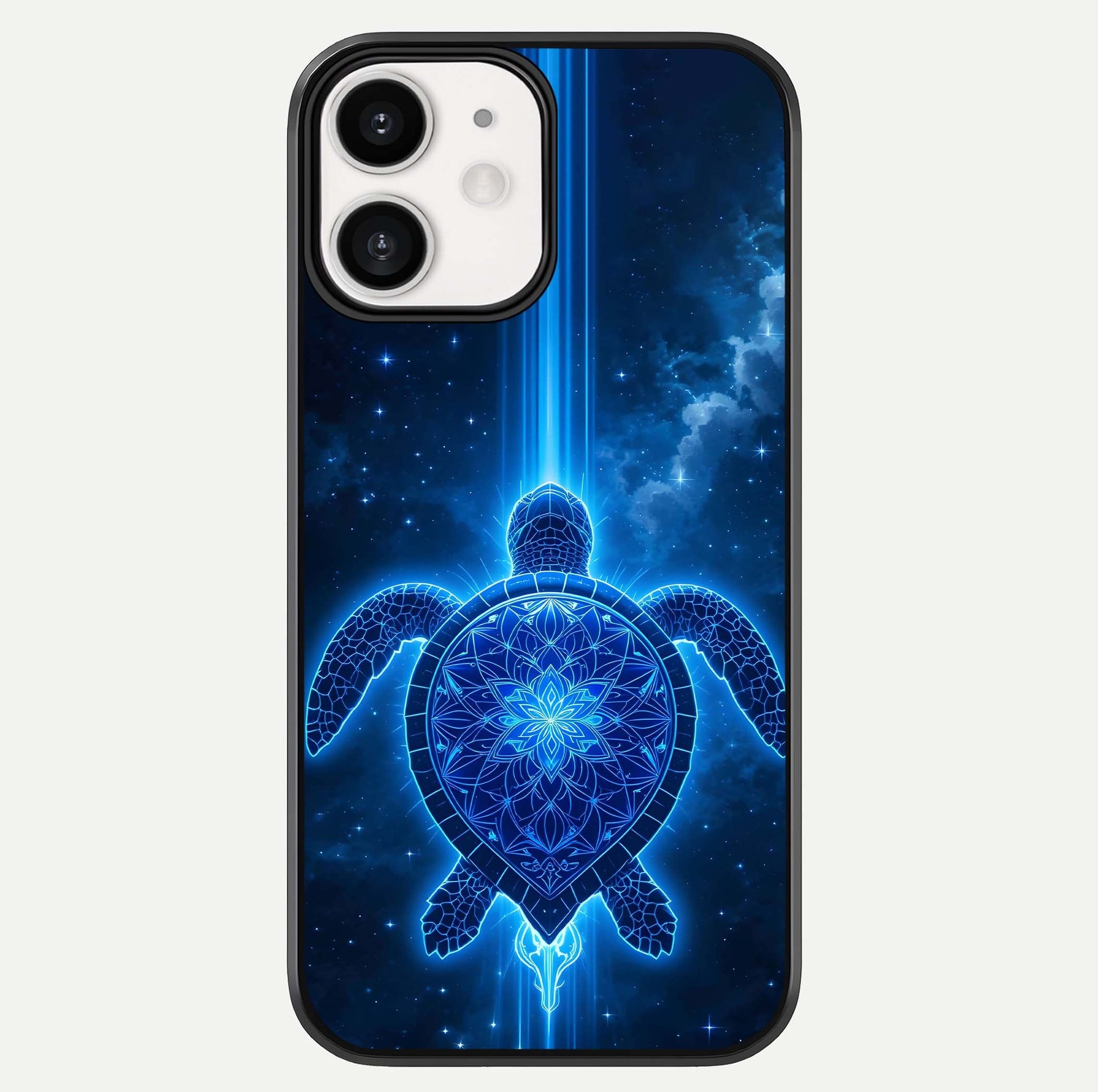 Blue Galaxy Turtle Glass Case For iPhone 12 Mini by Custom World