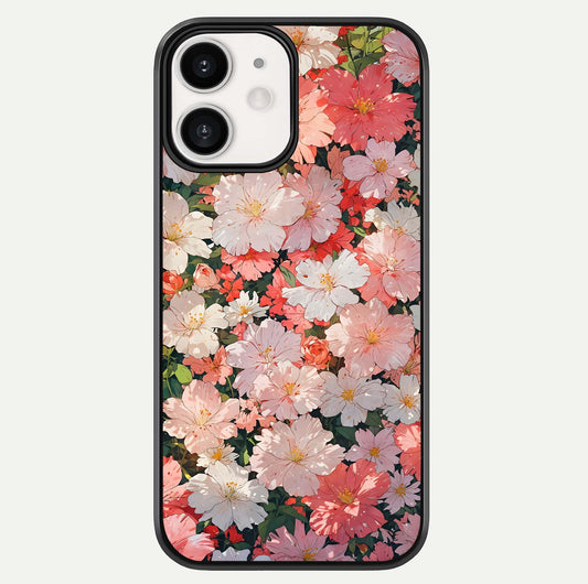 Blush Bloom Field Glass Case For iPhone 12 Mini by Custom World
