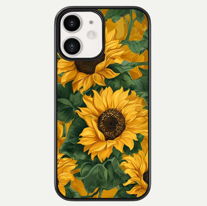 Bright Sunflower Bloom Glass Case For iPhone 12 Mini by Custom World