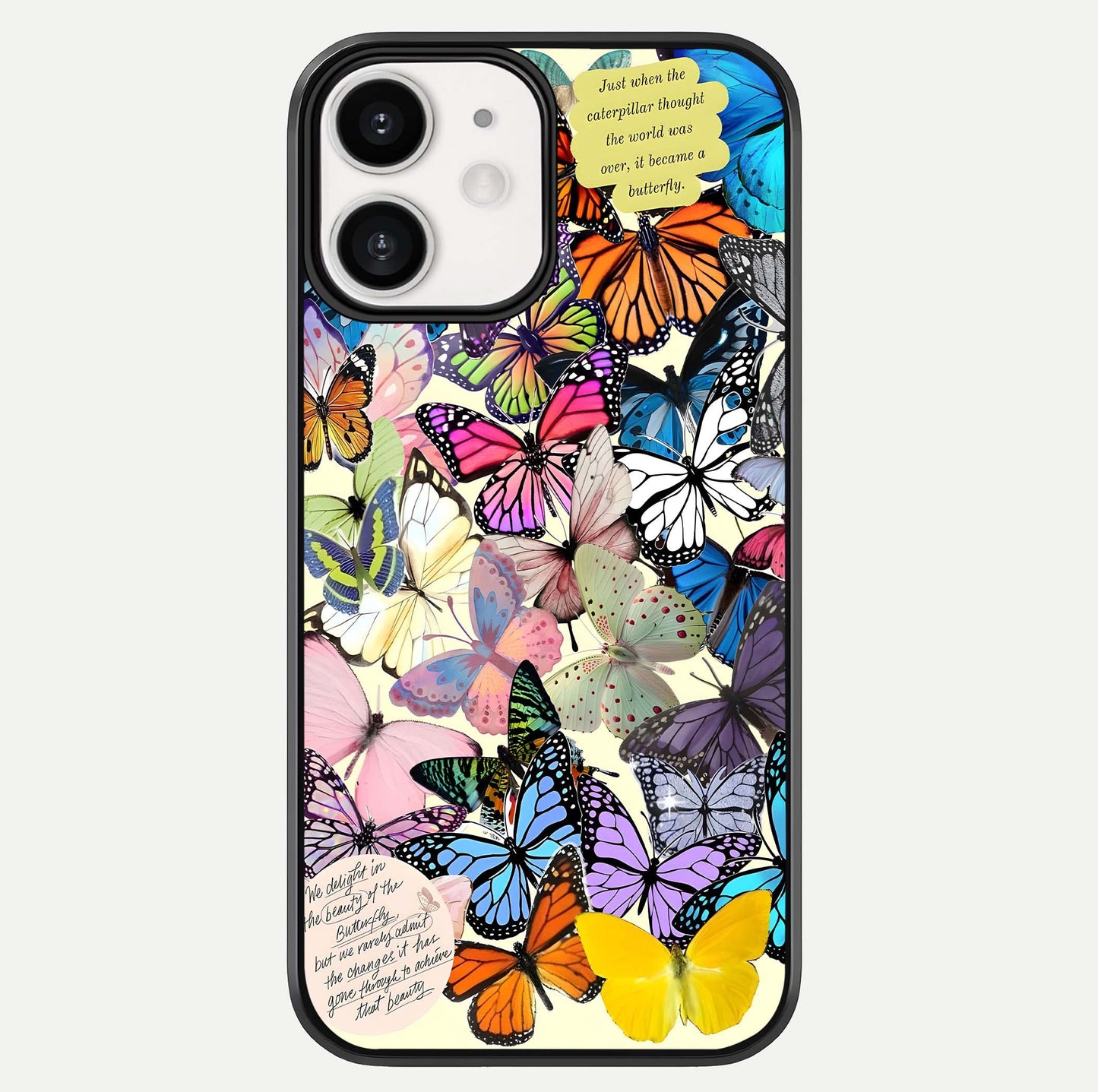 Butterflies Petal Dream Glass Case For iPhone 12 Mini by Custom World
