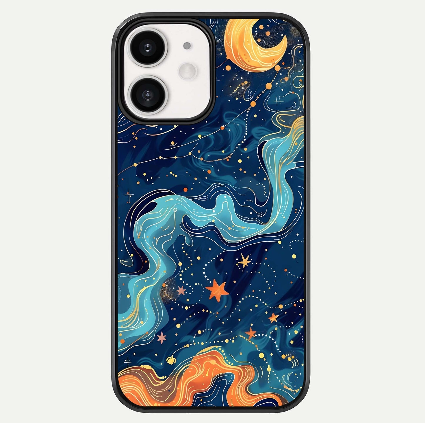 Celestial Dream Flow Glass Case For iPhone 12 Mini by Custom World