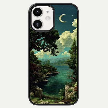 Celestial Lake Peace Glass Case For iPhone 12 Mini by Custom World
