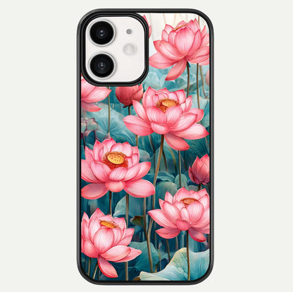 Celestial Pink Lotus Glass Case For iPhone 12 Mini by Custom World