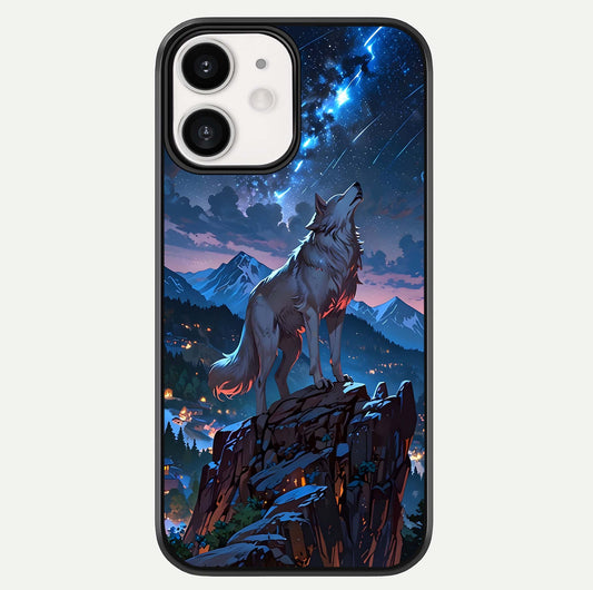 Celestial Wolf Howl Glass Case For iPhone 12 Mini by Custom World