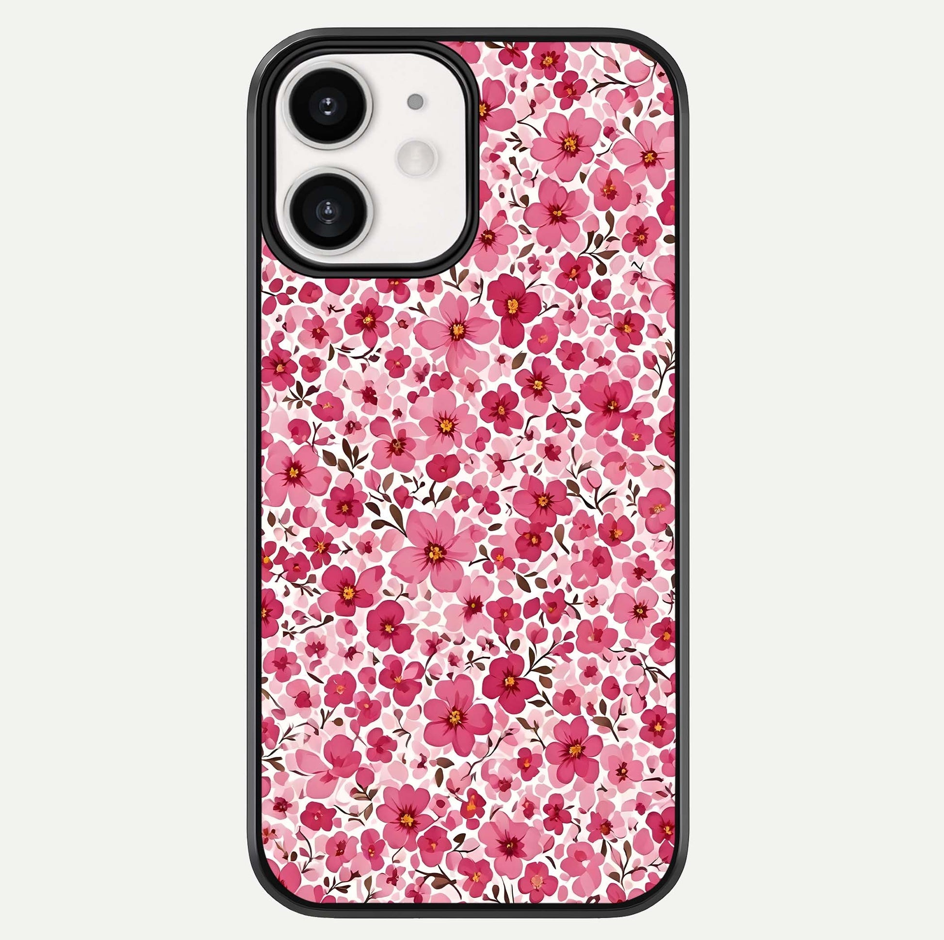 Cherry Blossom Charm Glass Case For iPhone 12 Mini by Custom World