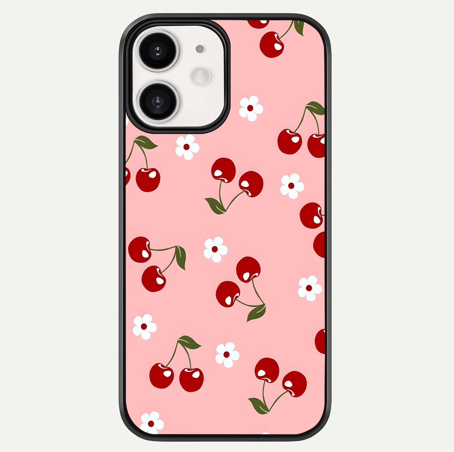 Cherry Love Mood Glass Case For iPhone 12 Mini by Custom World