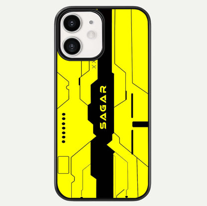 Circuit CYBERPUNK Custom Name Glass Case For iPhone 12 Mini by Custom World
