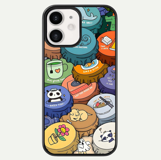 Coins Patterns Glass Case For iPhone 12 Mini by Custom World