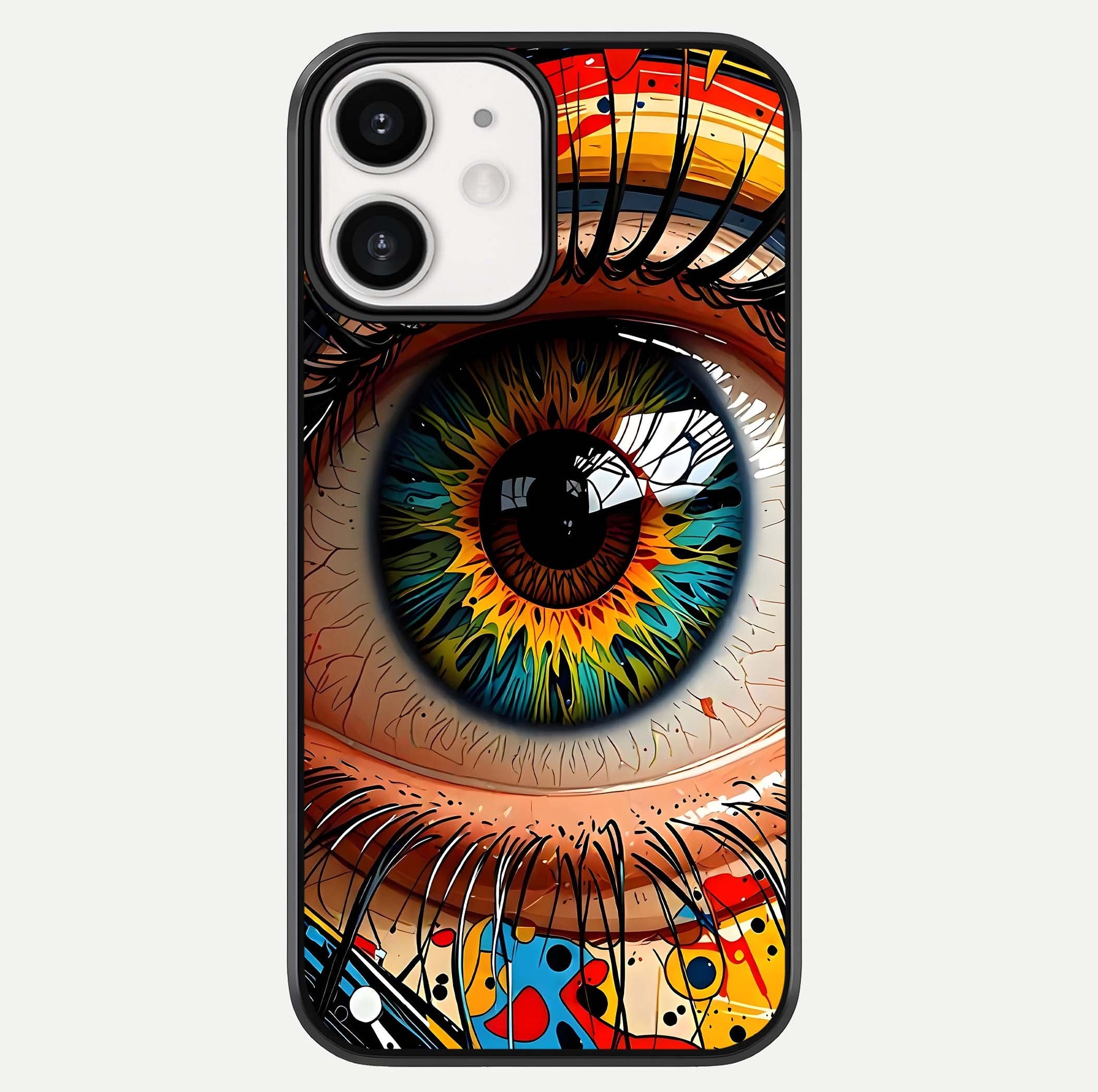 Colorful Eye Glass Case For iPhone 12 Mini by Custom World