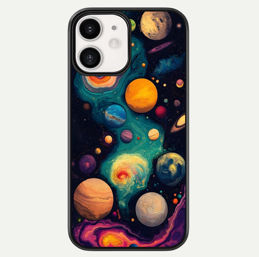 Cosmic Planet Journey Glass Case For iPhone 12 Mini by Custom World