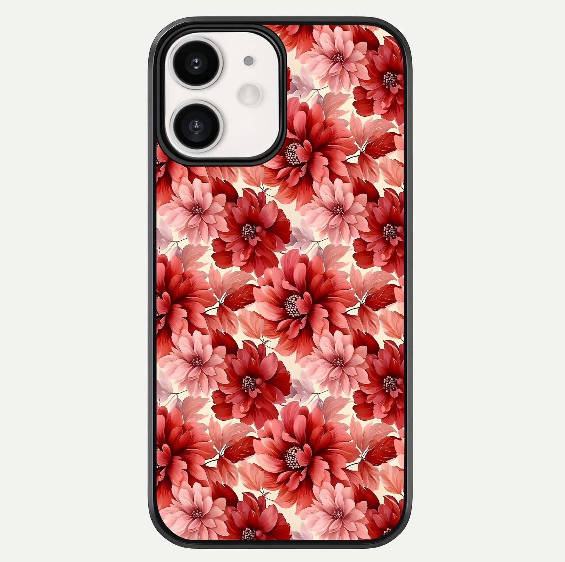 Crimson Love Petals Glass Case For iPhone 12 Mini by Custom World