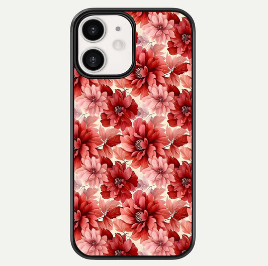 Crimson Love Petals Glass Case For iPhone 12 Mini by Custom World
