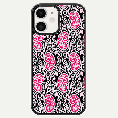 Crimson Paisley Charm Glass Case For iPhone 12 Mini by Custom World