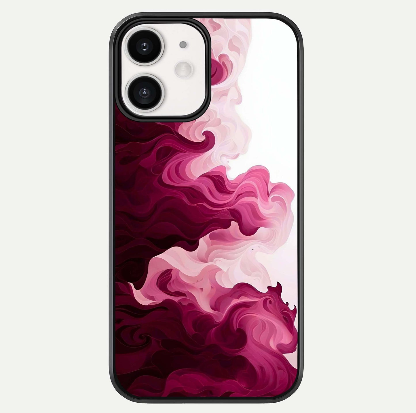 Crimson Wave Flow Glass Case For iPhone 12 Mini by Custom World