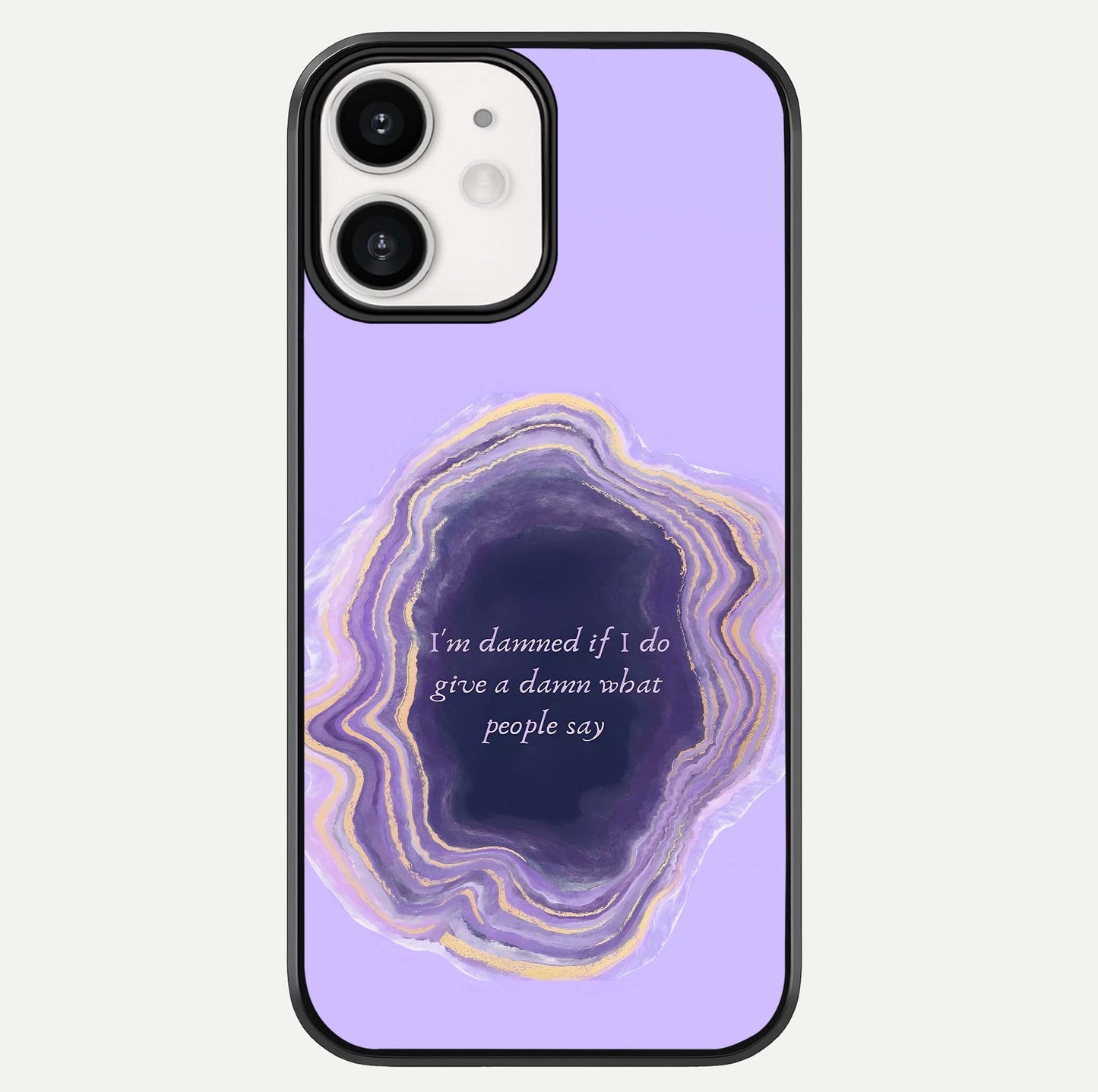 Damned People Quote Glass Case For iPhone 12 Mini by Custom World