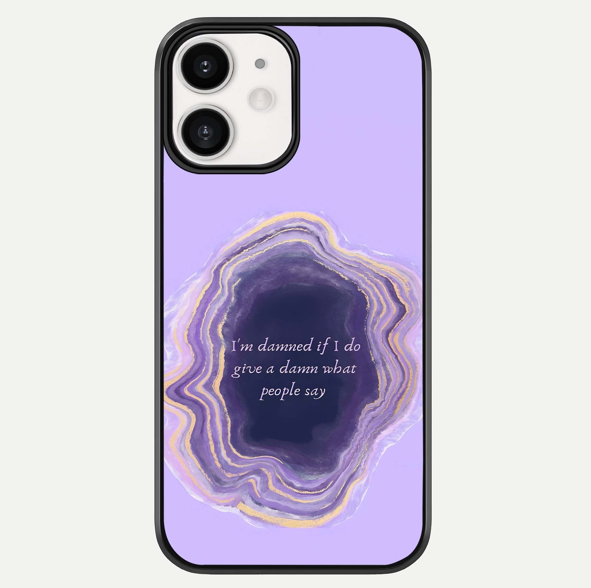 Damned People Quote Glass Case For iPhone 12 Mini by Custom World