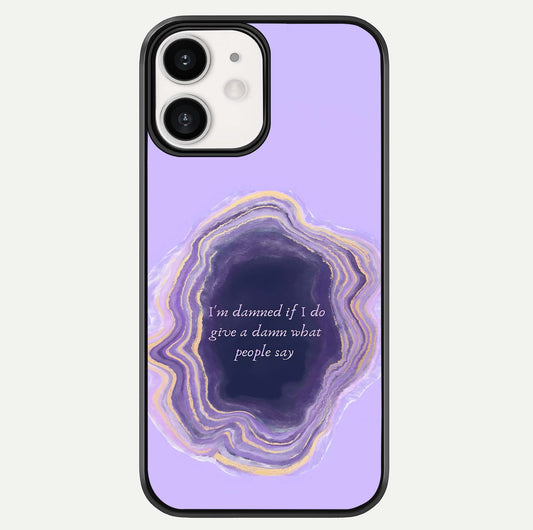 Damned People Quote Glass Case For iPhone 12 Mini by Custom World