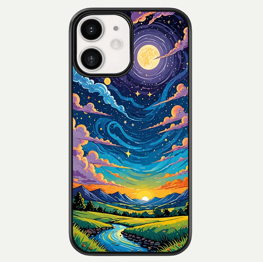 Dreamy Night Landscape Glass Case For iPhone 12 Mini by Custom World