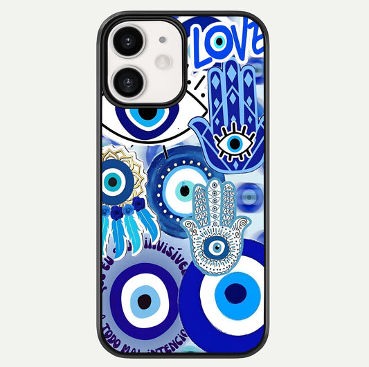 Evil Eyes Dream Glass Case For iPhone 12 Mini by Custom World