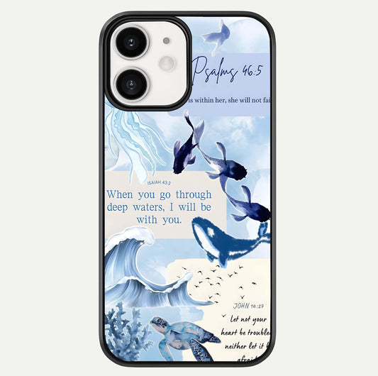 Faithful Ocean Promise Glass Case For iPhone 12 Mini by Custom World