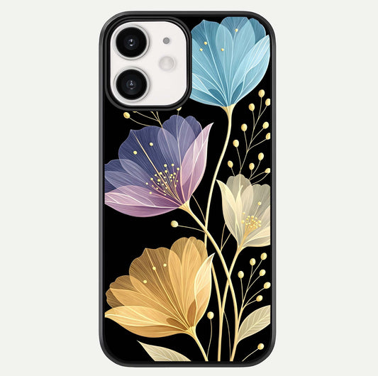Flower Bloom Glow Glass Case For iPhone 12 Mini by Custom World