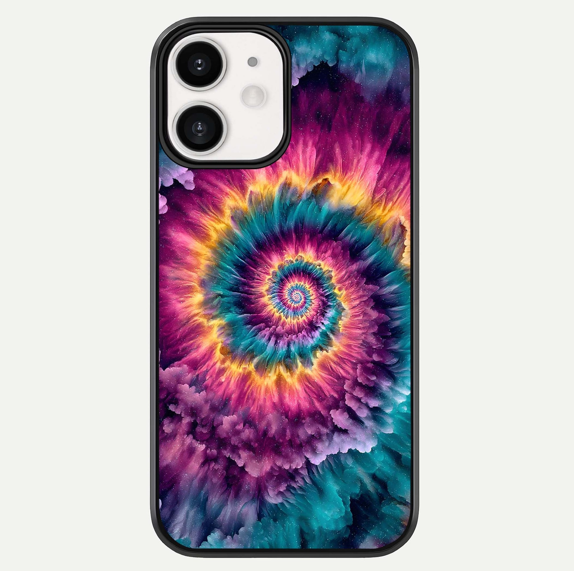 Galactic Spiral Burst Glass Case For iPhone 12 Mini by Custom World