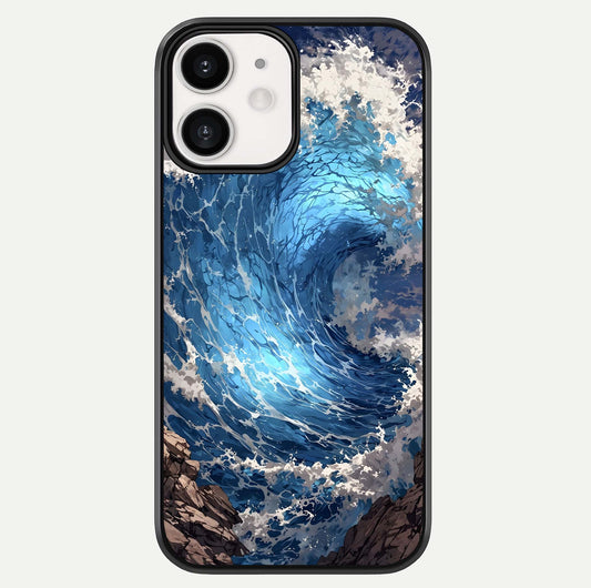 Giant Ocean Wave Glass Case For iPhone 12 Mini by Custom World