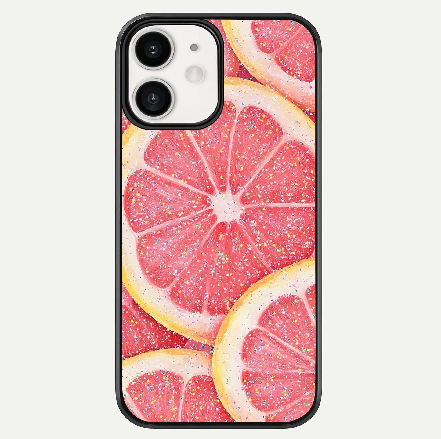 Glitter Grapefruit Glass Case For iPhone 12 Mini by Custom World
