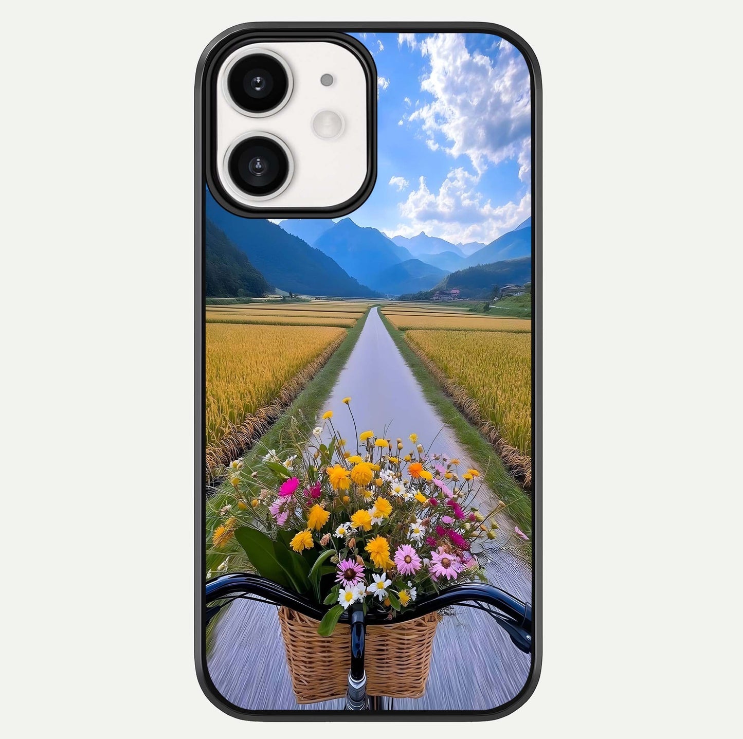 Golden Field Journey Glass Case For iPhone 12 Mini by Custom World