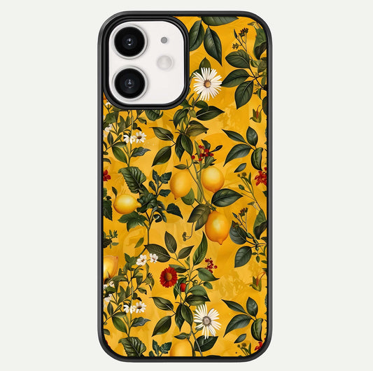 Golden Lemon Field Glass Case For iPhone 12 Mini by Custom World