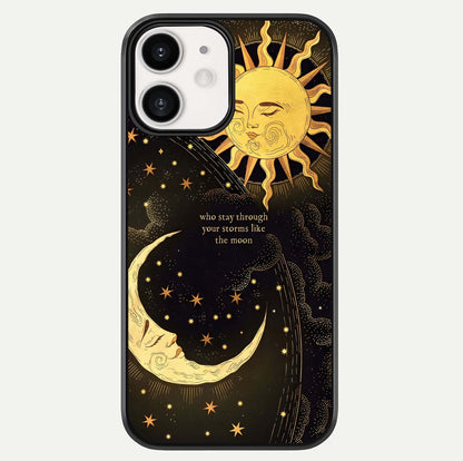 Golden Lunar Love Glass Case For iPhone 12 Mini by Custom World