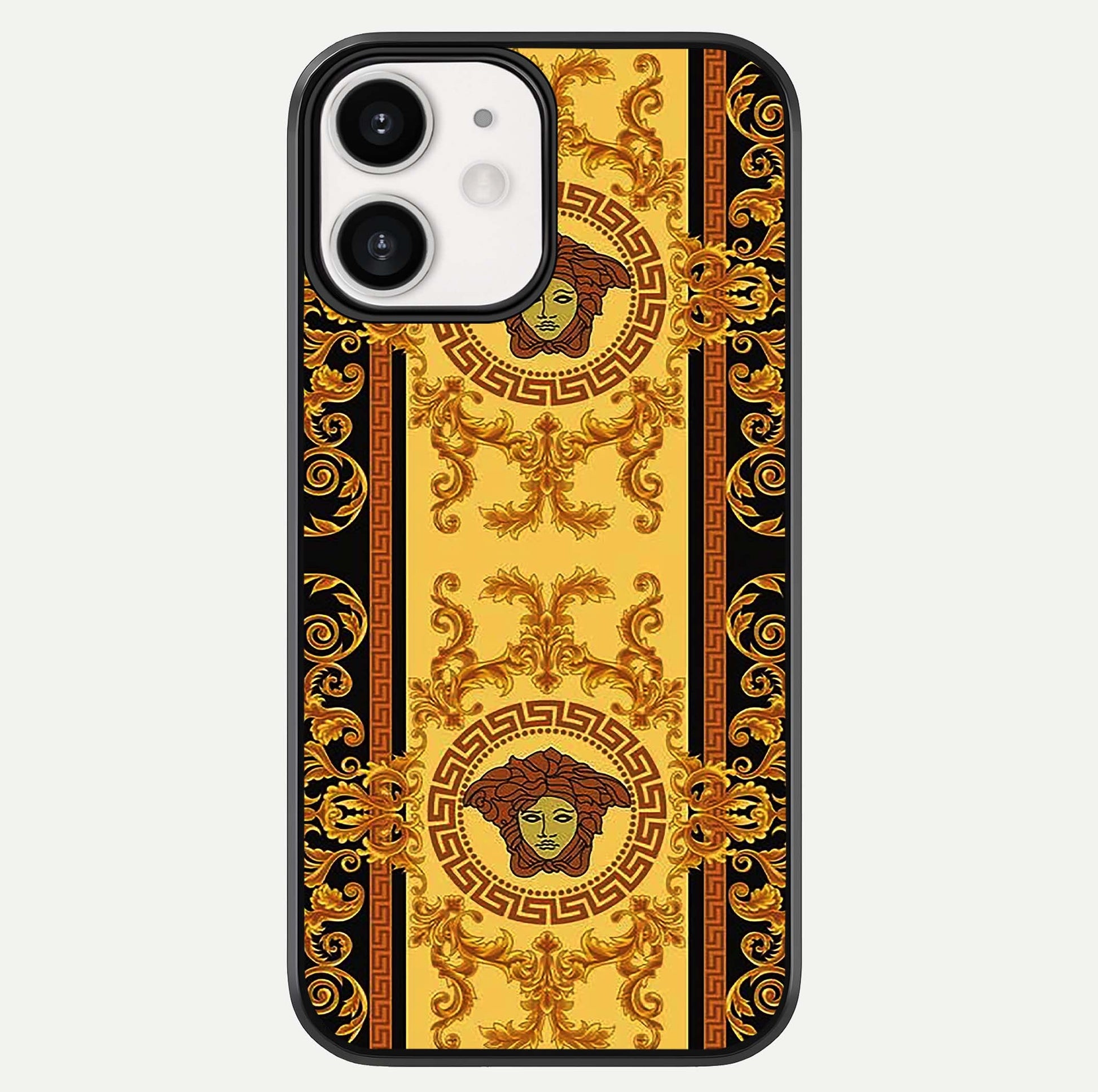 Golden Royal Heritage Glass Case For iPhone 12 Mini by Custom World