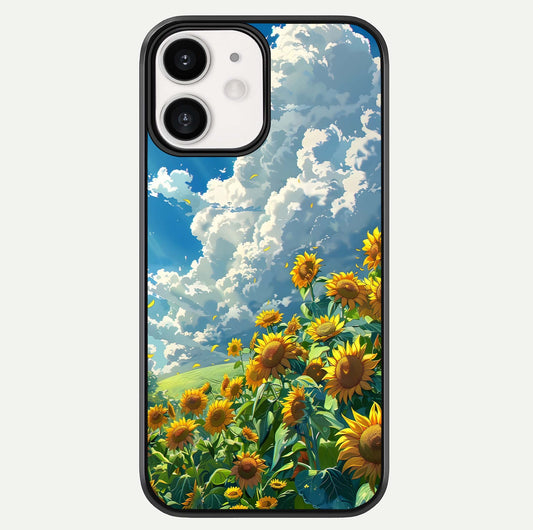 Golden Sun Glory Glass Case For iPhone 12 Mini by Custom World