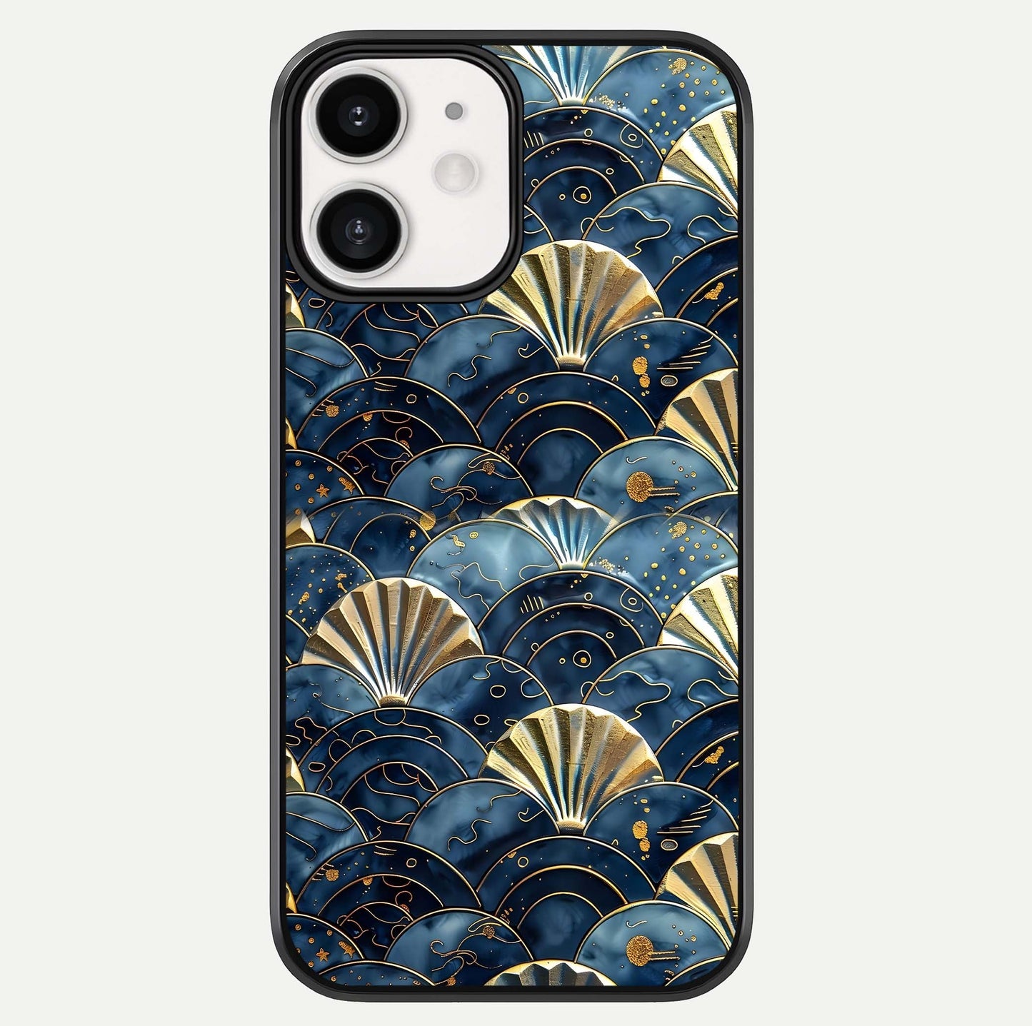 Golden Wave Luxe Glass Case For iPhone 12 Mini by Custom World