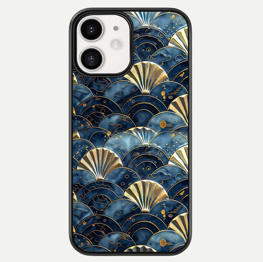 Golden Wave Luxe Glass Case For iPhone 12 Mini by Custom World