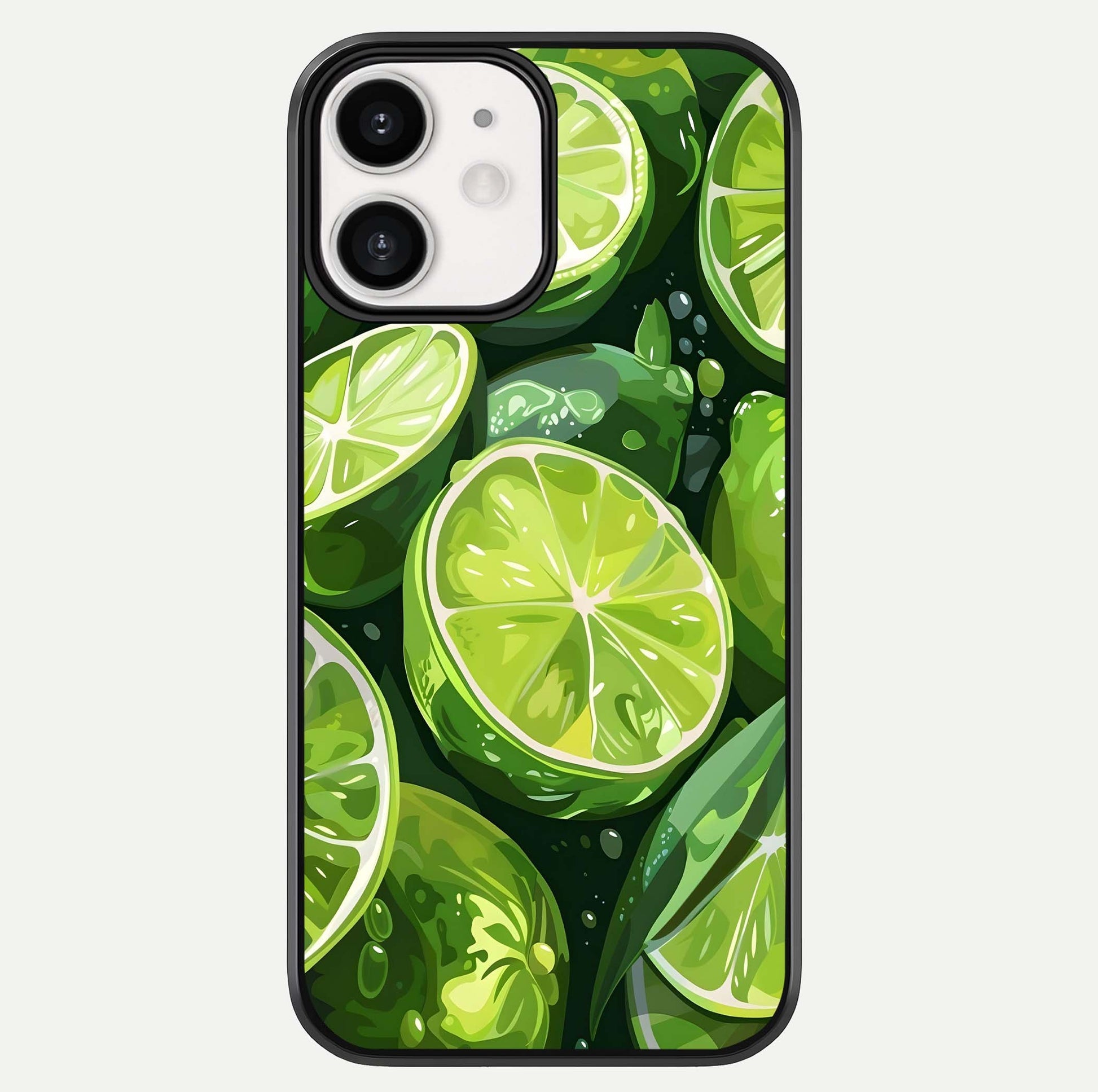 Green Lemon Glass Case For iPhone 12 Mini by Custom World