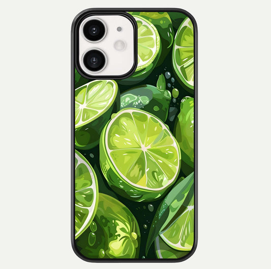 Green Lemon Glass Case For iPhone 12 Mini by Custom World