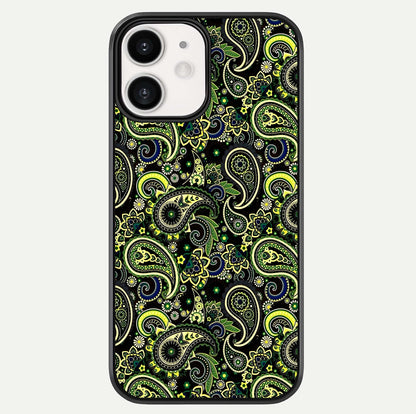 Green Mandala Pattern Glass Case For iPhone 12 Mini by Custom World