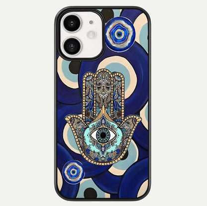 Hamsa Divine Guard Glass Case For iPhone 12 Mini by Custom World