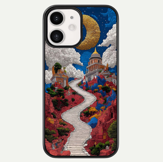 Heavenly Moon Path Glass Case For iPhone 12 Mini by Custom World