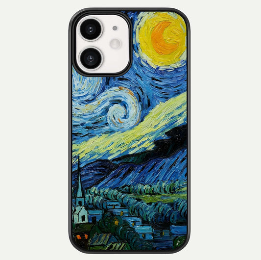 Inspired Van Gogh Art Glass Case For iPhone 12 Mini by Custom World