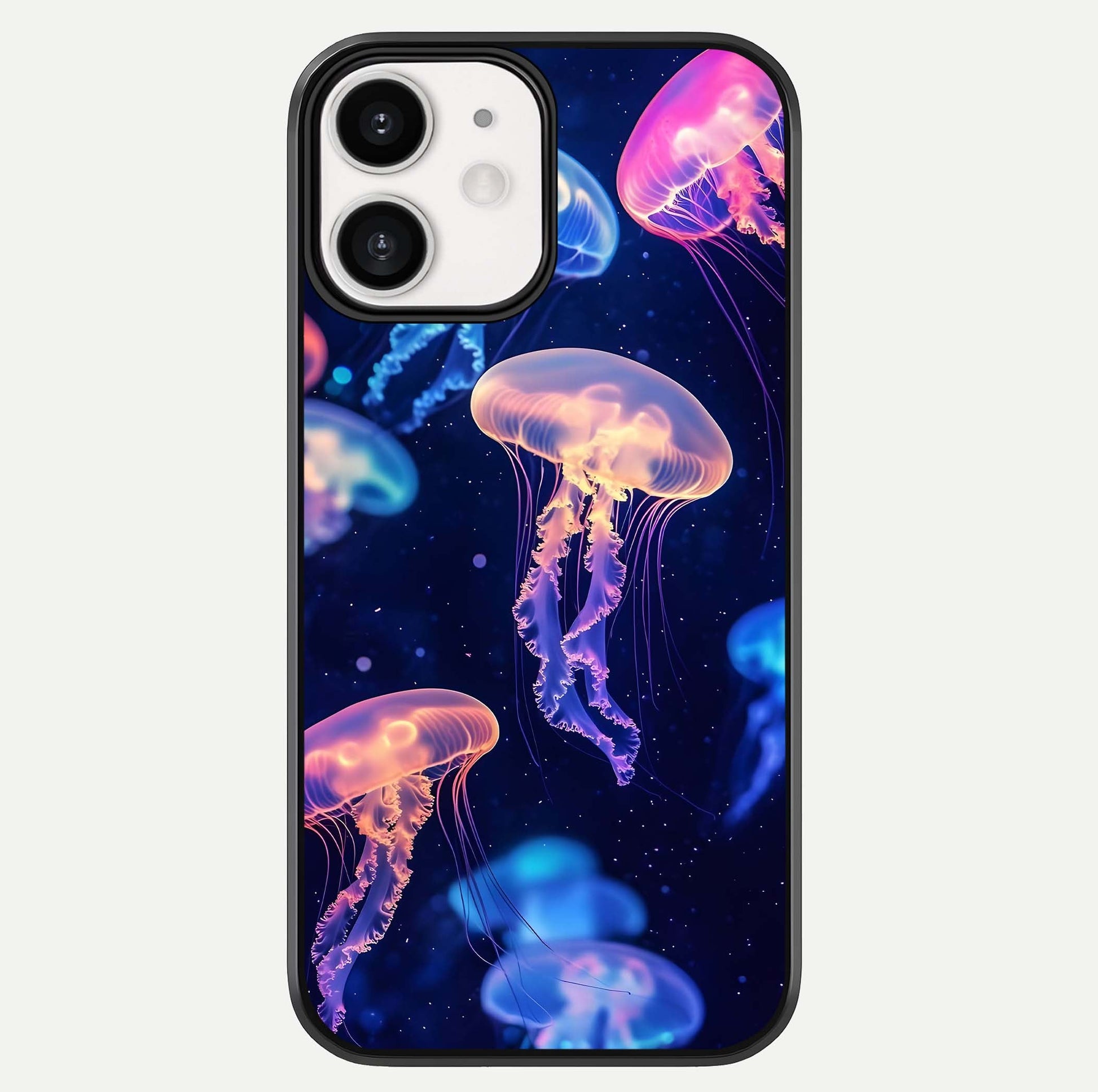 Jellyfish Pattern Glass Case For iPhone 12 Mini by Custom World