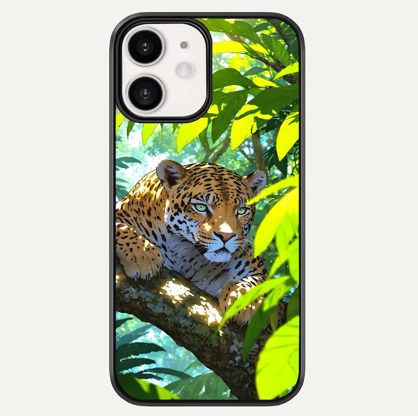 Leopard In Jungle Glass Case For iPhone 12 Mini by Custom World