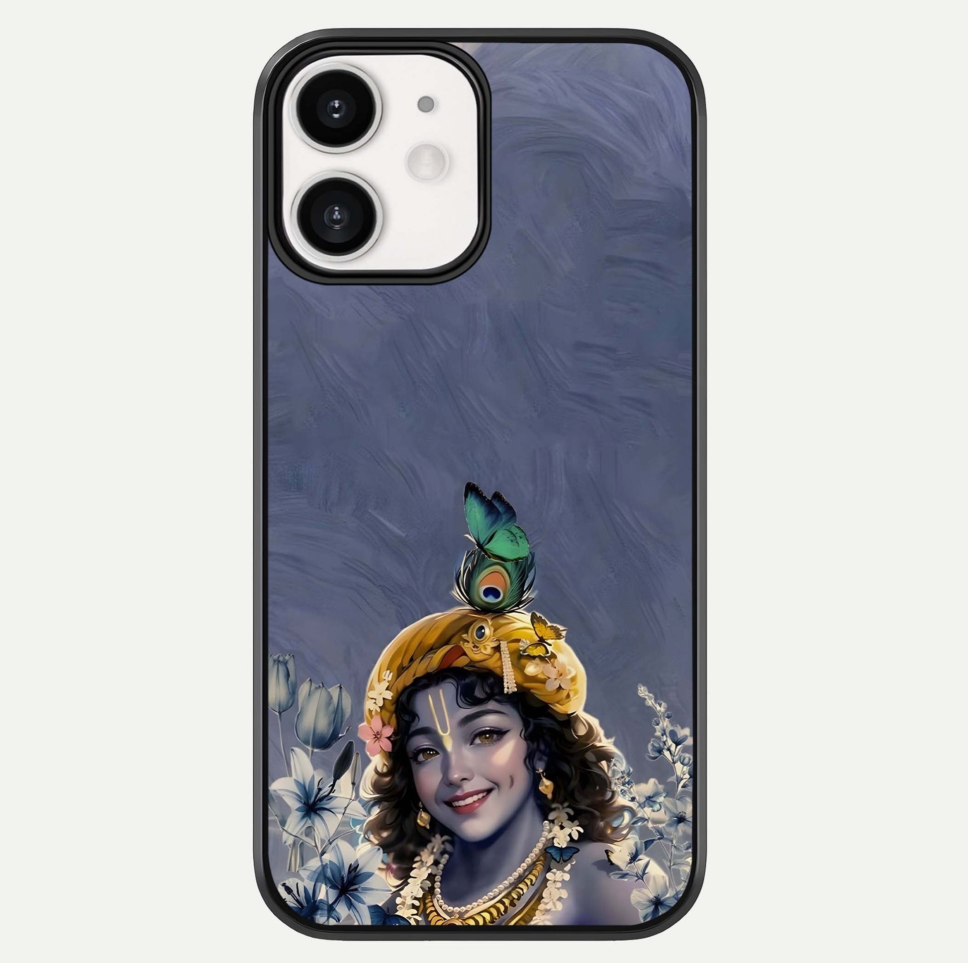 Lord Krishna Glass Case For iPhone 12 Mini by Custom World
